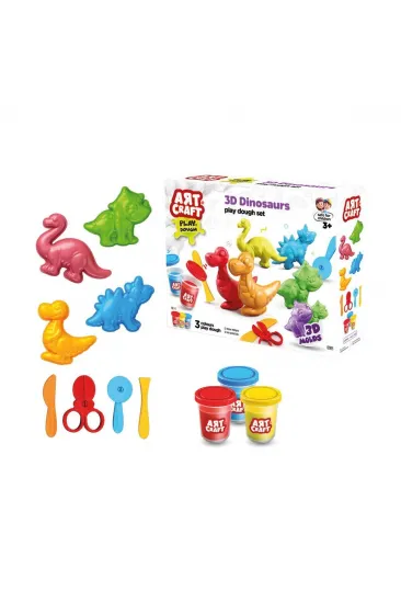 03995 Art Craft 3D Dinozorlar Hamur Set 168 Gr -Fentoys 03995 Art Craft 3D Dinozorlar Hamur Set 168 Gr -Fentoys