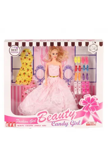 207 Ayakkabı Setli Candy Girl Bebek -Efe Toys