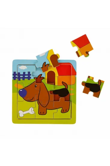 S00002907 WOODEN PUZZLE ANIMALS 9 PCS 3 AST S00002907 WOODEN PUZZLE ANIMALS 9 PCS 3 AST