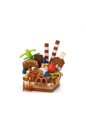 LZ-8642 LOZ ÇİKOLATALI PASTA 160 PARÇA BLOCK OYUNCAK-MİNİ POŞET