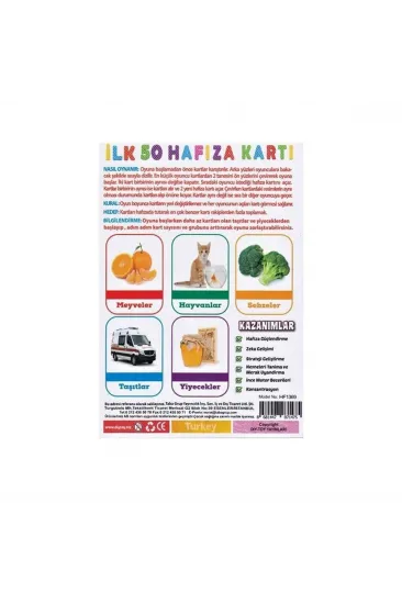 1475 İLK 50 HAFIZA KARTLARI (MEMORY GAME ) 1475 İLK 50 HAFIZA KARTLARI (MEMORY GAME )