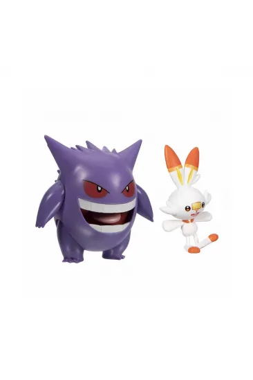 POK PKW2548 Pokemon Battle 2li Figür - Gengar Scorbunny POK PKW2548 Pokemon Battle 2li Figür - Gengar Scorbunny