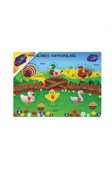 ONY-191-192-193 AHŞAP TUTMALI ÇİFTLİK SEVİMLİ KÜMES HAYVANLARI