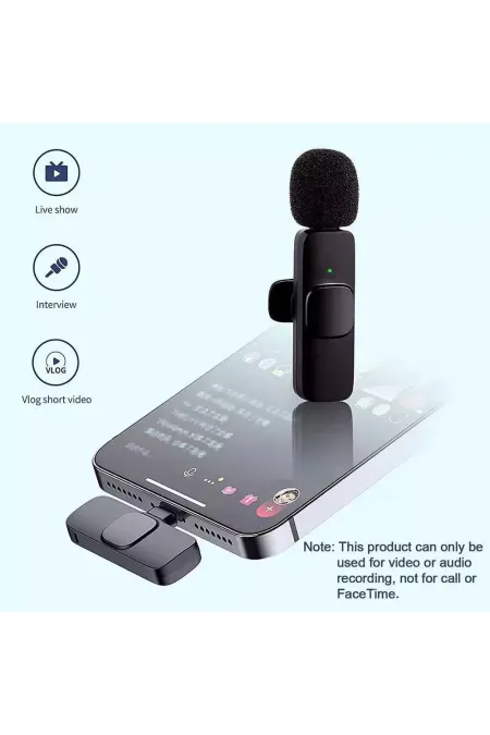K9 2’li Type-c Kablosuz Yaka Mikrofonu