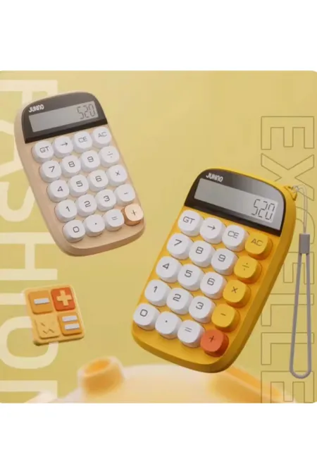 Sevimli Kare Tuşlu 10 Haneli Ldc Ekran Hesap Makinası Pembe