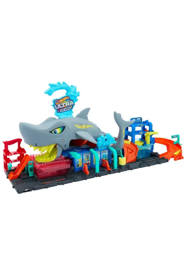 HTN82 Hot Wheels Muhteşem Köpek Balığı Araba Yıkama Oyun Seti