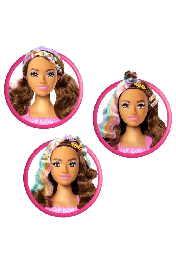 JFG82 Barbie Saç Tasarımı Büstü - Kahverengi Saçlı JFG82 Barbie Saç Tasarımı Büstü - Kahverengi Saçlı