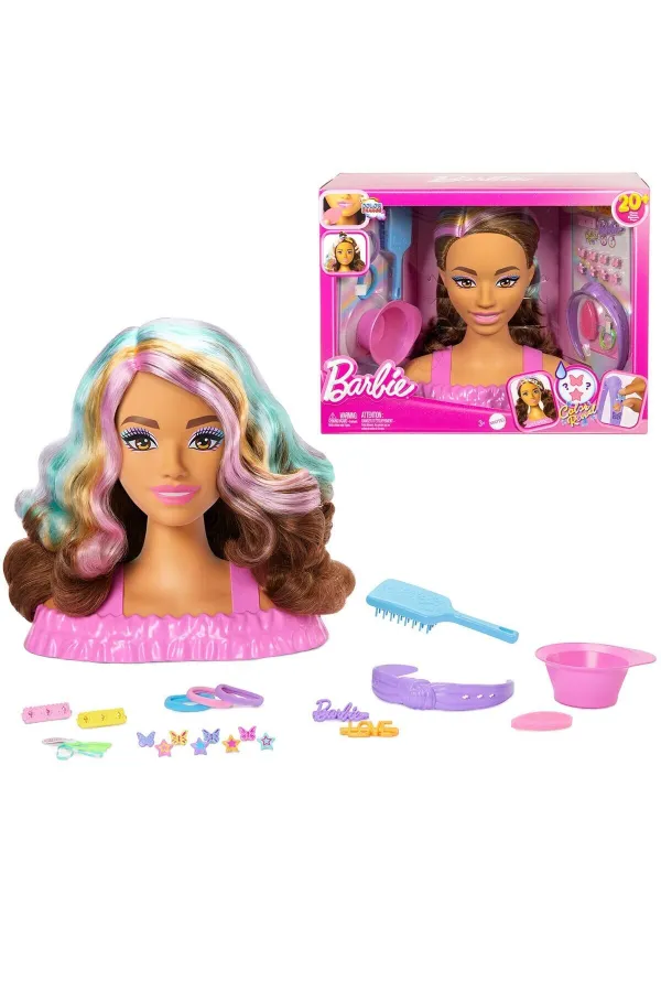 JFG82 Barbie Saç Tasarımı Büstü - Kahverengi Saçlı JFG82 Barbie Saç Tasarımı Büstü - Kahverengi Saçlı