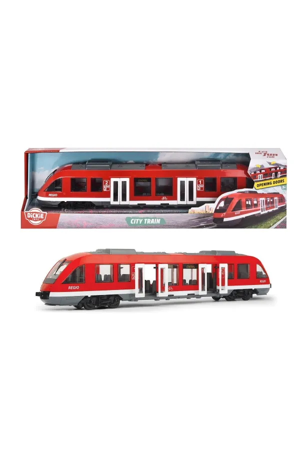 203748002 Dickie City Train
free wheel interior opening doors and roof 1 43