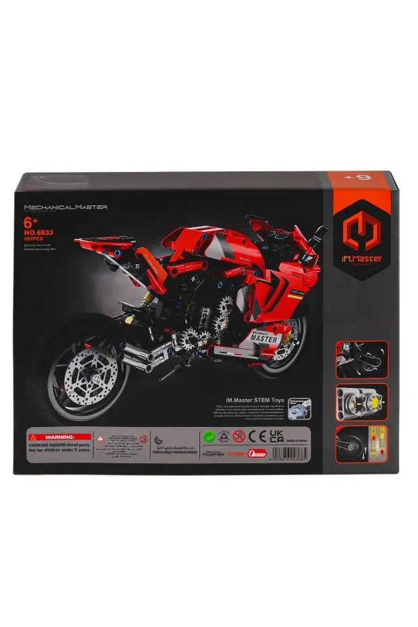 6833 IMM Mekanik Master Blokları Motosiklet Kırmızı 557 Parça 6833 IMM Mekanik Master Blokları Motosiklet Kırmızı 557 Parça
