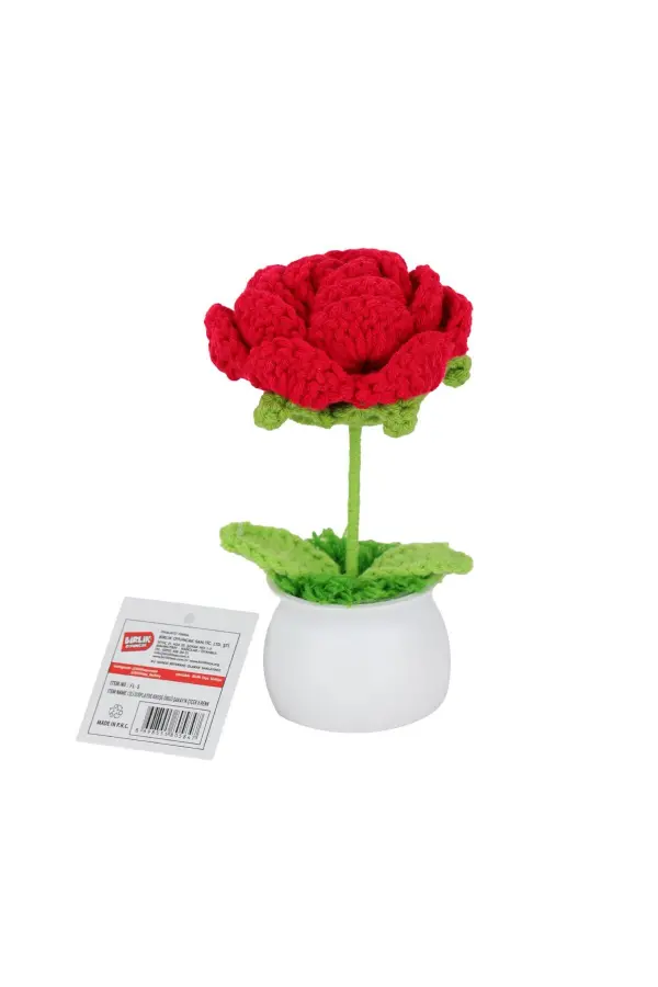 FL-5 Kroşe Örgü Şakayık Çiçek -Birliktoys