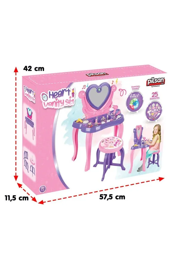 06 047 Kalp Makyaj Masası Mor -Pilsan Oyuncak 06 047 Kalp Makyaj Masası Mor -Pilsan Oyuncak