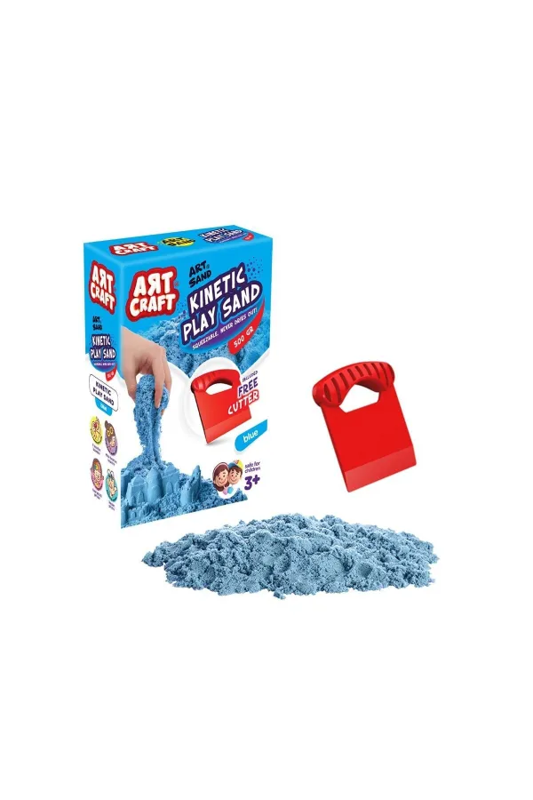03686 Aksesuarlı Mavi Kinetik Oyun Kumu 500 gr 03686 Aksesuarlı Mavi Kinetik Oyun Kumu 500 gr