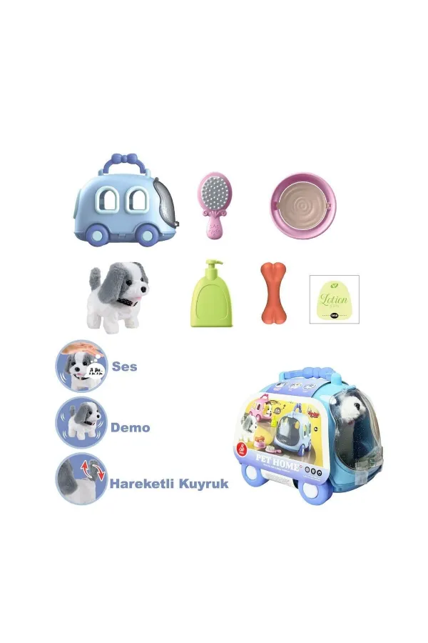 JND-6802 Taşıma Araba Çantalı Hareketli Pilli Köpek Set -Vardem Oyuncak JND-6802 Taşıma Araba Çantalı Hareketli Pilli Köpek Set -Vardem Oyuncak