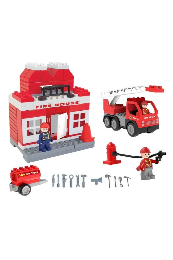 03 610 Double Blocks İtfaiye Seti -Pilsan Oyuncak 03 610 Double Blocks İtfaiye Seti -Pilsan Oyuncak
