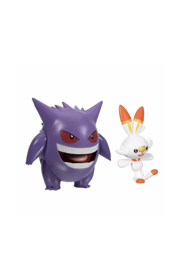 POK PKW2548 Pokemon Battle 2li Figür - Gengar Scorbunny POK PKW2548 Pokemon Battle 2li Figür - Gengar Scorbunny