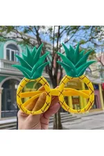 Tropikal Hawaii Ananas Şekilli Parti Gözlüğü 9.5 x 14 cm Tropikal Hawaii Ananas Şekilli Parti Gözlüğü 9.5 x 14 cm