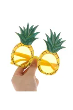 Tropikal Hawaii Ananas Şekilli Parti Gözlüğü 9.5 x 14 cm Tropikal Hawaii Ananas Şekilli Parti Gözlüğü 9.5 x 14 cm