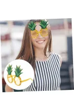 Tropikal Hawaii Ananas Şekilli Parti Gözlüğü 9.5 x 14 cm Tropikal Hawaii Ananas Şekilli Parti Gözlüğü 9.5 x 14 cm