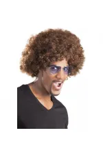 Kahve Renk Kıvırcık Afro Bonus Peruk Kahve Renk Kıvırcık Afro Bonus Peruk