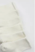 6'Lı Basic Penye Soket Çorap 10101 Ekru 6'Lı Basic Penye Soket Çorap 10101 Ekru