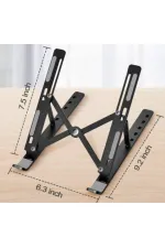 7 Kademeli Ayarlı Katlanabilir Laptop Tablet Standı Siyah 7 Kademeli Ayarlı Katlanabilir Laptop Tablet Standı Siyah