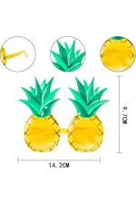 Tropikal Hawaii Ananas Şekilli Parti Gözlüğü 9.5 x 14 cm Tropikal Hawaii Ananas Şekilli Parti Gözlüğü 9.5 x 14 cm