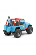 Jeep Cross Mavi Safari Aracı Ve Kasklı Pilotu Jeep Cross Mavi Safari Aracı Ve Kasklı Pilotu