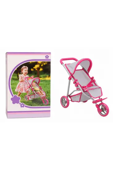 9614 3 Tekerlekli Pembe Gri Puset 9614 3 Tekerlekli Pembe Gri Puset