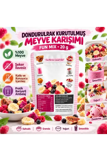 Fresh Dondurularak Kurutulmuş Fun Mix 20 g Fresh Dondurularak Kurutulmuş Fun Mix 20 g