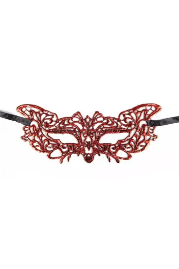 Kırmızı Dantel Masquerade Maskesi 9 No