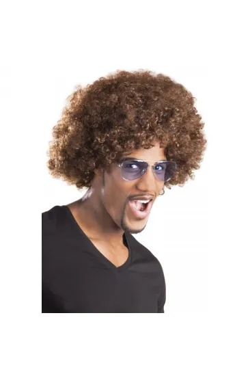 Kahve Renk Kıvırcık Afro Bonus Peruk Kahve Renk Kıvırcık Afro Bonus Peruk