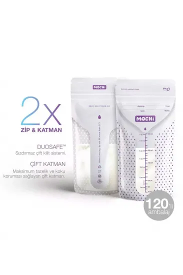 Mochi Anne Sütü Saklama Poşeti 120 Adet