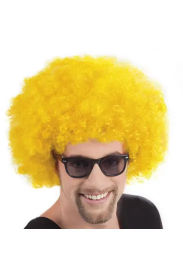 Sarı Renk Kıvırcık Afro Bonus Peruk Sarı Renk Kıvırcık Afro Bonus Peruk