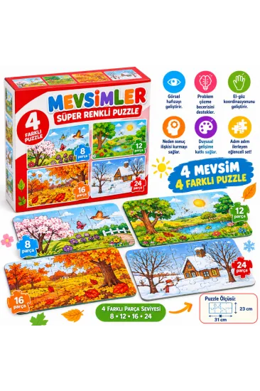 2488 MEVSİMLER SÜPER RENKLİ PUZZLE 4LÜ 2488 MEVSİMLER SÜPER RENKLİ PUZZLE 4LÜ