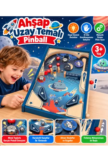 Ahşap Uzay Temalı Pinball Ahşap Uzay Temalı Pinball