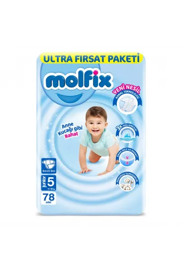 Bebek Bezi Ultra Fırsat Paketi 5 Beden 11-18 Kg 78 Adet Bebek Bezi Ultra Fırsat Paketi 5 Beden 11-18 Kg 78 Adet