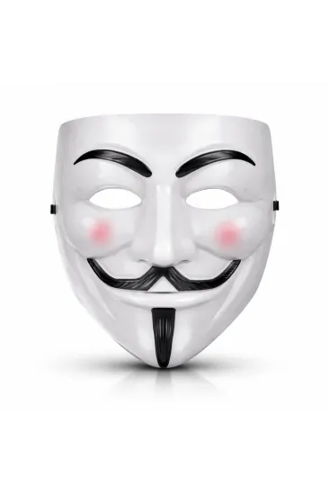 V Mask Premium Vendetta Beyaz Maske (Guy Fawkes Stil) V Mask Premium Vendetta Beyaz Maske (Guy Fawkes Stil)