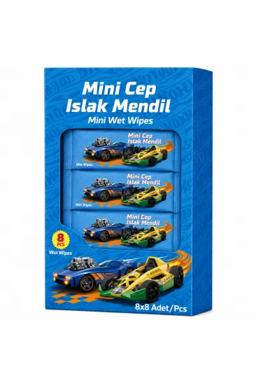 Islak Mini Cep Mendili 8'li