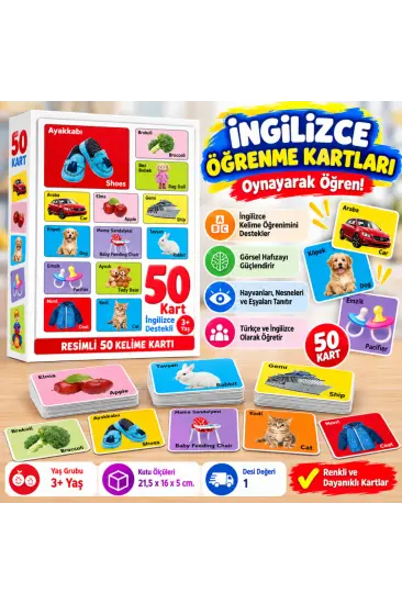 LC7179 Resimli 50 Kelime - İngilizce Destekli / +12 ay LC7179 Resimli 50 Kelime - İngilizce Destekli / +12 ay