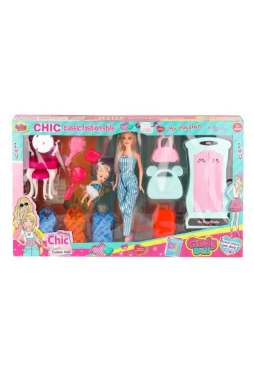 02259 Cindy Doll Dolaplı Bebek Oyun Seti -Oyuncak