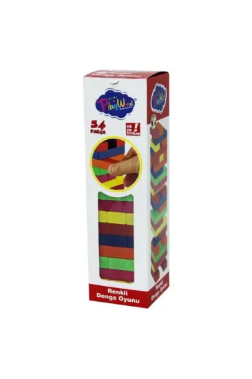 Ahşap Kutulu Denge Oyunu Renkli 310 Ahşap Kutulu Denge Oyunu Renkli 310