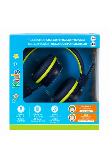 Roket Desenli Bluetooth Kulak Üstü Kablosuz Kulaklık Roket Desenli Bluetooth Kulak Üstü Kablosuz Kulaklık