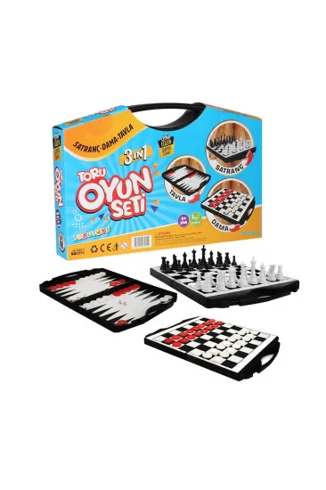 Toru 3 in 1 Çantalı Oyun Seti Satranç-Dama-Tavla Toru 3 in 1 Çantalı Oyun Seti Satranç-Dama-Tavla