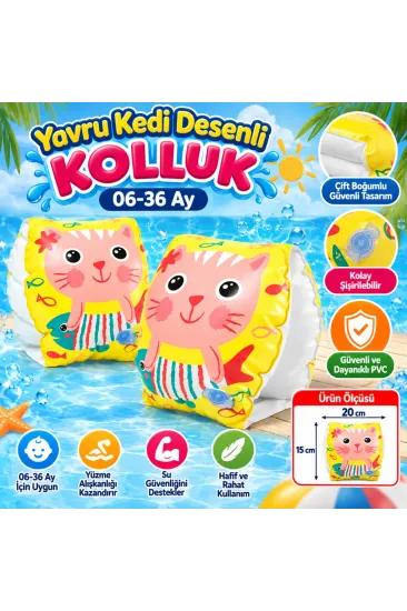 Yavru Kedi Desenli Kolluk 20x15 cm (06-36 Ay) Yavru Kedi Desenli Kolluk 20x15 cm (06-36 Ay)