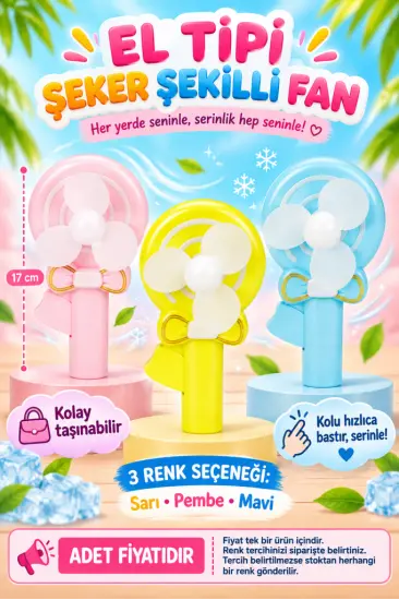 El Tipi Şeker Şekilli Fan (ADET FİYATIDIR) El Tipi Şeker Şekilli Fan (ADET FİYATIDIR)