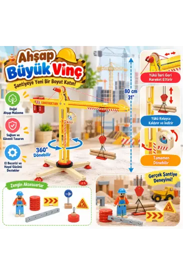 Ahşap Büyük Vinç Ahşap Büyük Vinç