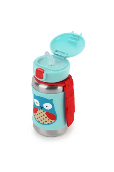 Zoo Pipetli Paslanmaz Çelik Suluk 350 ml Baykuş Zoo Pipetli Paslanmaz Çelik Suluk 350 ml Baykuş