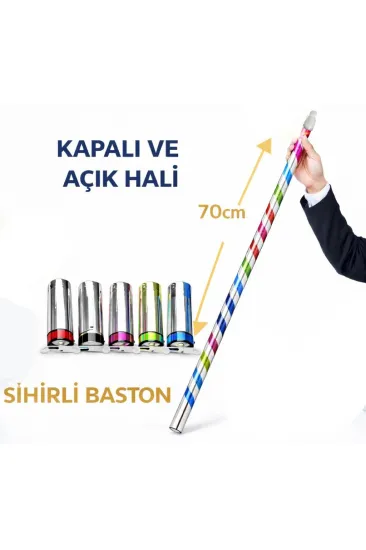 Sihirli Açılır Baston – Mendilden Bastona İlizyon Oyunu (70 cm) Sihirli Açılır Baston – Mendilden Bastona İlizyon Oyunu (70 cm)