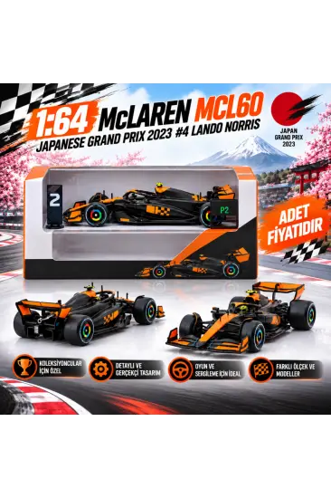 1/64 McLaren MCL60 Japanese Grand Prix 2023 #4 Lando Norris - x iXO Models (adet fiyatıdır) 1/64 McLaren MCL60 Japanese Grand Prix 2023 #4 Lando Norris - x iXO Models (adet fiyatıdır)